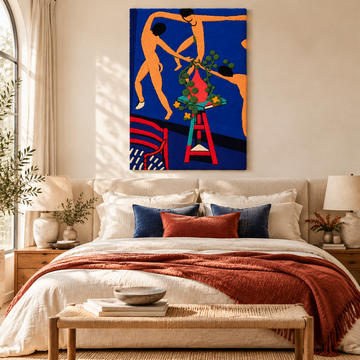 Nasturtiums with The Dance II after Henri Matisse — room setting