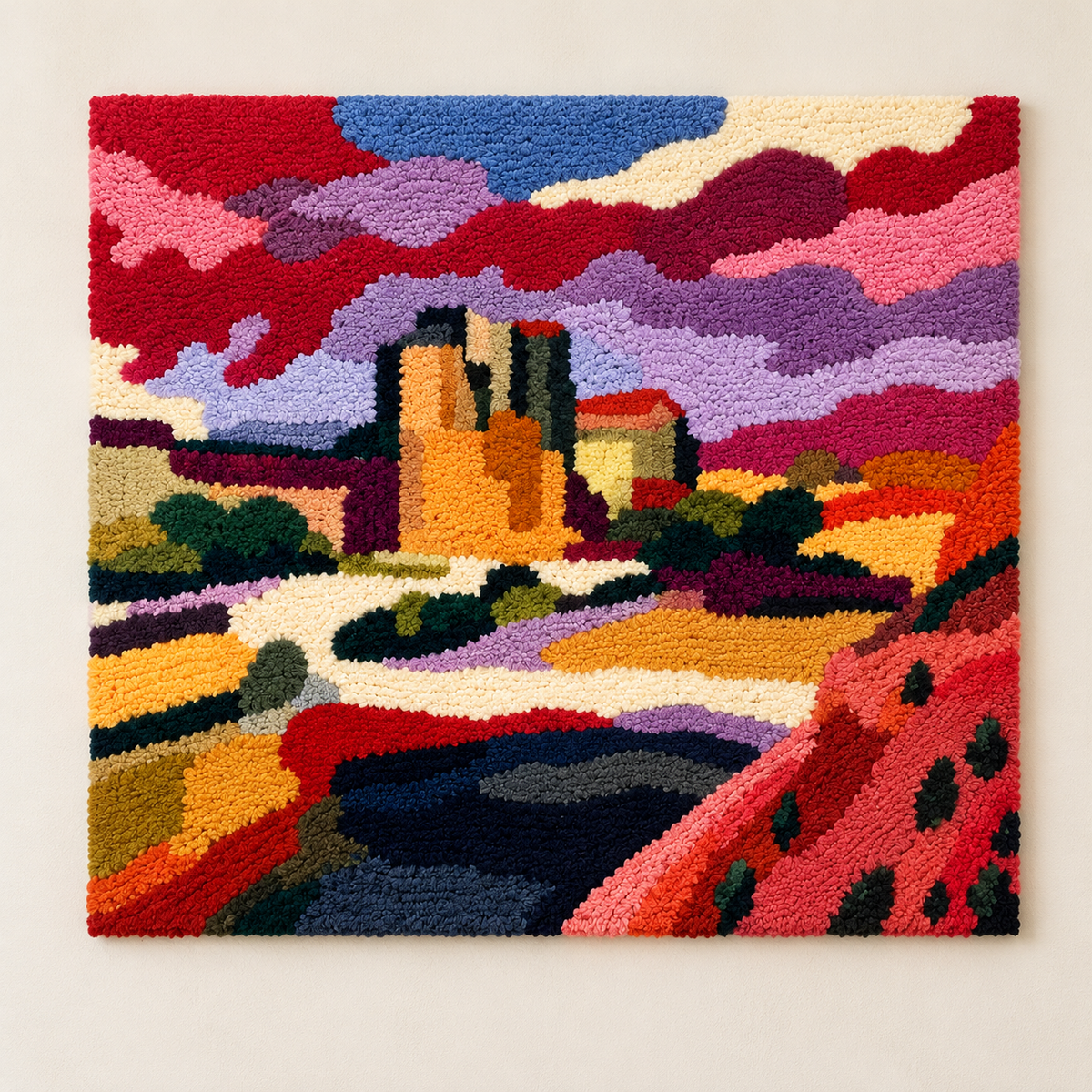 Notre Dame (Red-Purple Sky) after a work attributed to Henri Matisse — front product view [product-light]