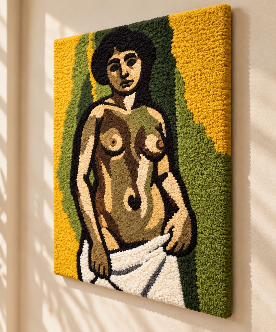 Nude (Black and Gold) after Henri Matisse — angled relief view