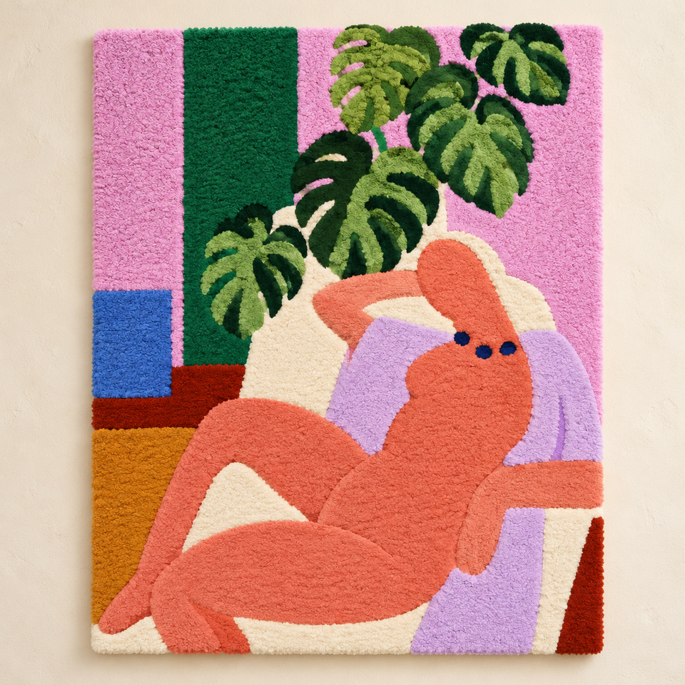 Nude in an Armchair (with Green Plant)