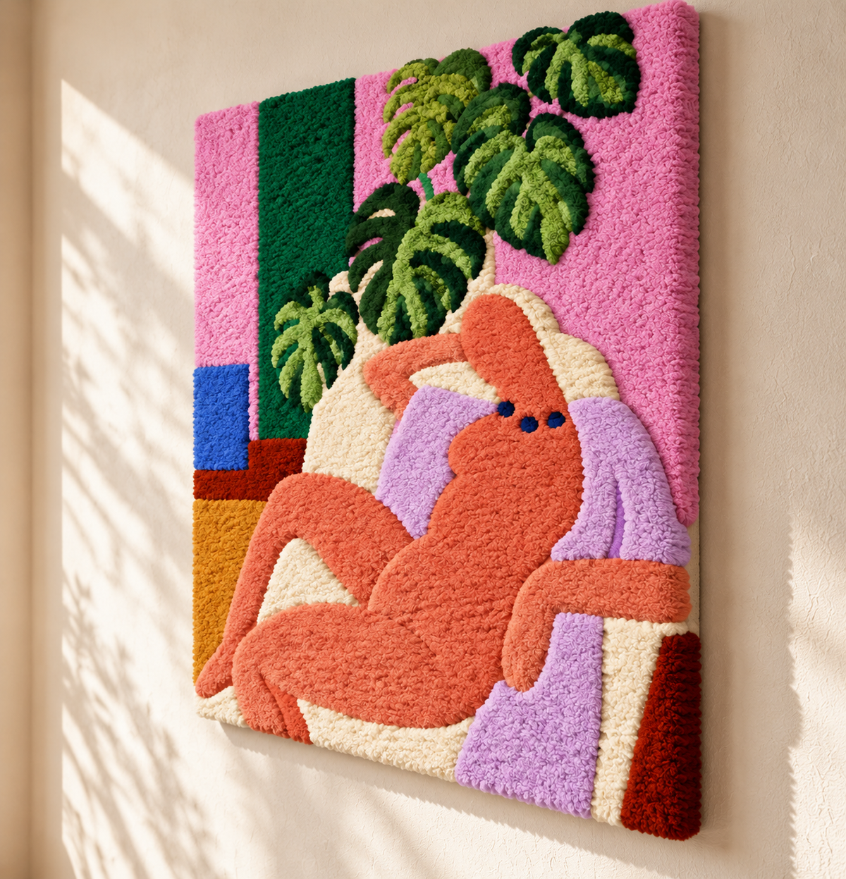 Nude in an Armchair (with Green Plant) after Henri Matisse — angled relief view