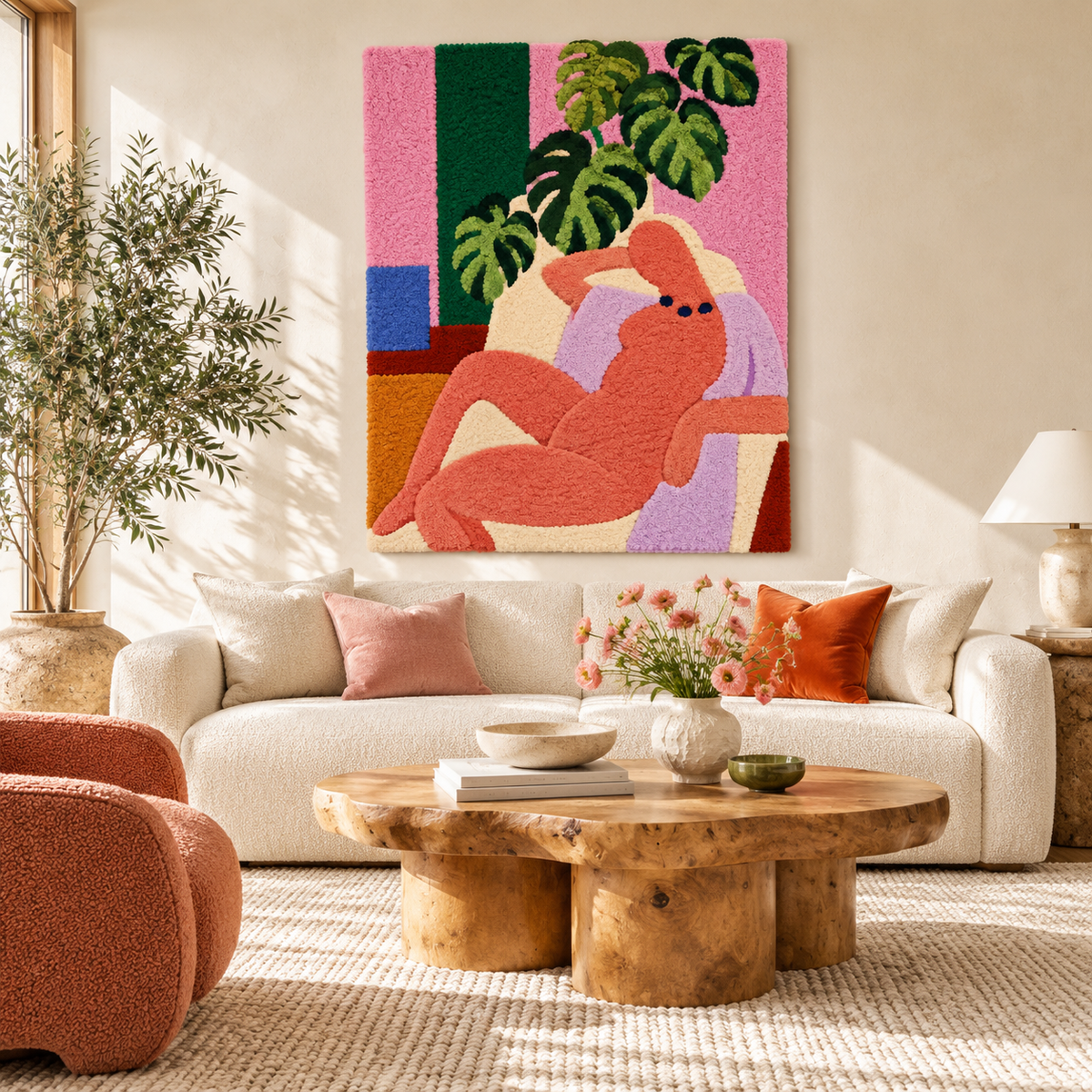 Nude in an Armchair (with Green Plant) after Henri Matisse — front-facing room scene [room-front]