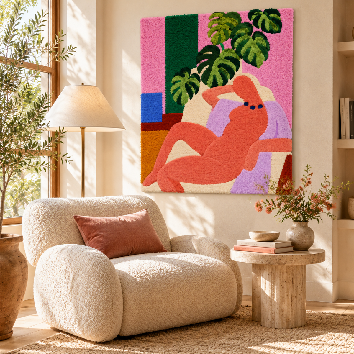 Nude in an Armchair (with Green Plant) after Henri Matisse — room setting