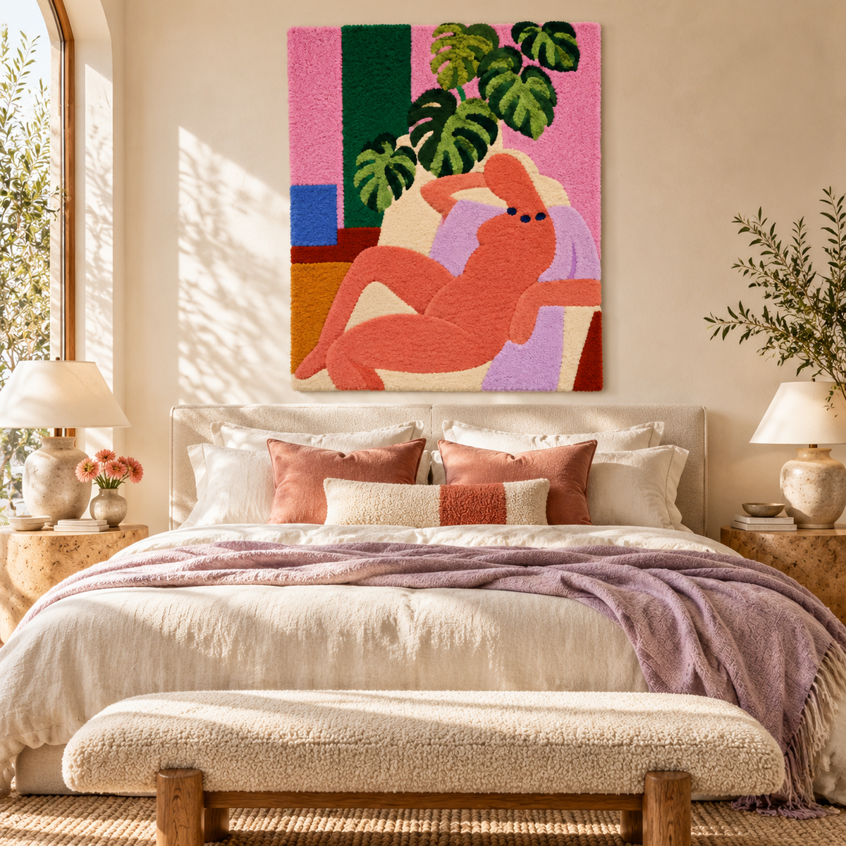 Nude in an Armchair (with Green Plant) after Henri Matisse — room setting