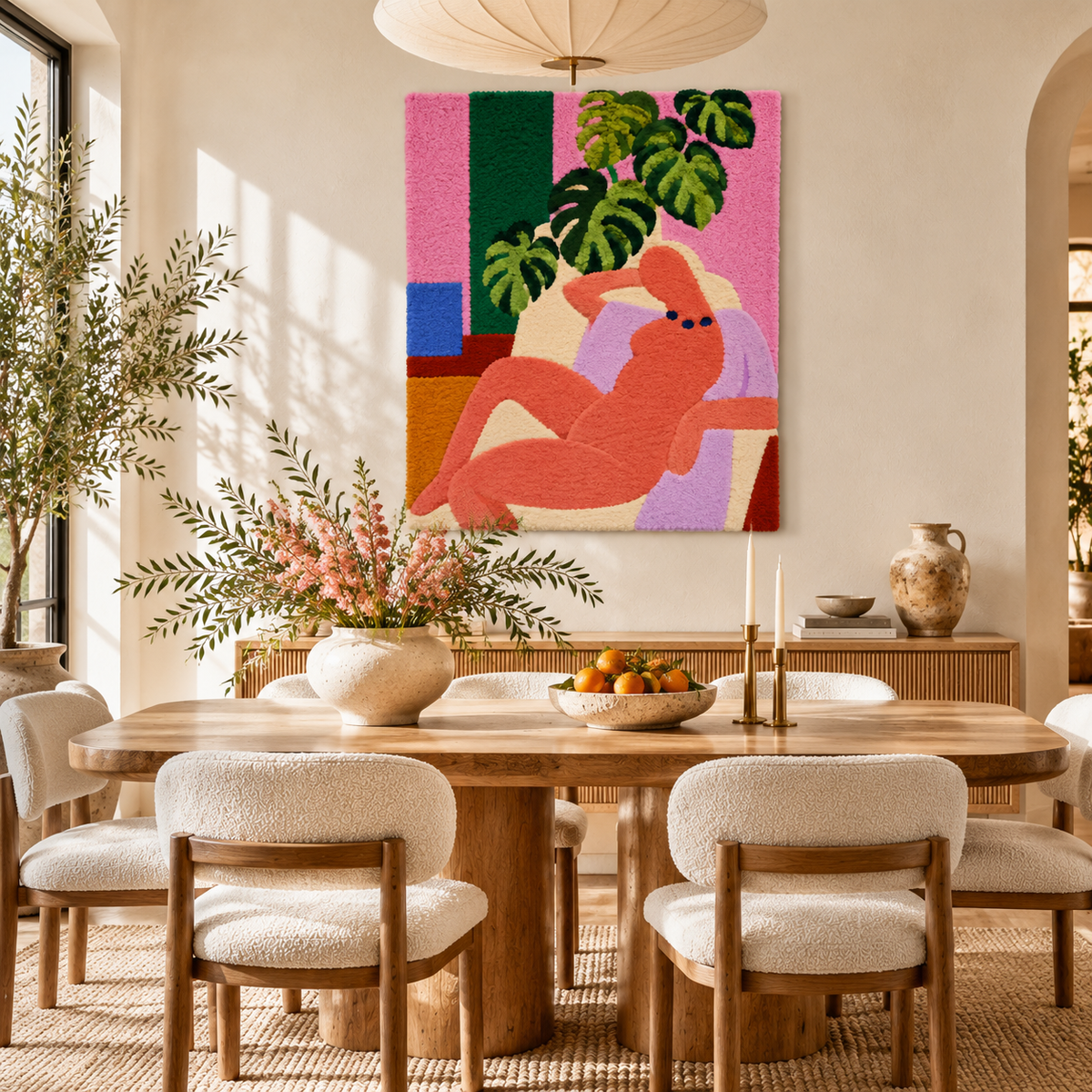 Nude in an Armchair (with Green Plant) after Henri Matisse — room setting