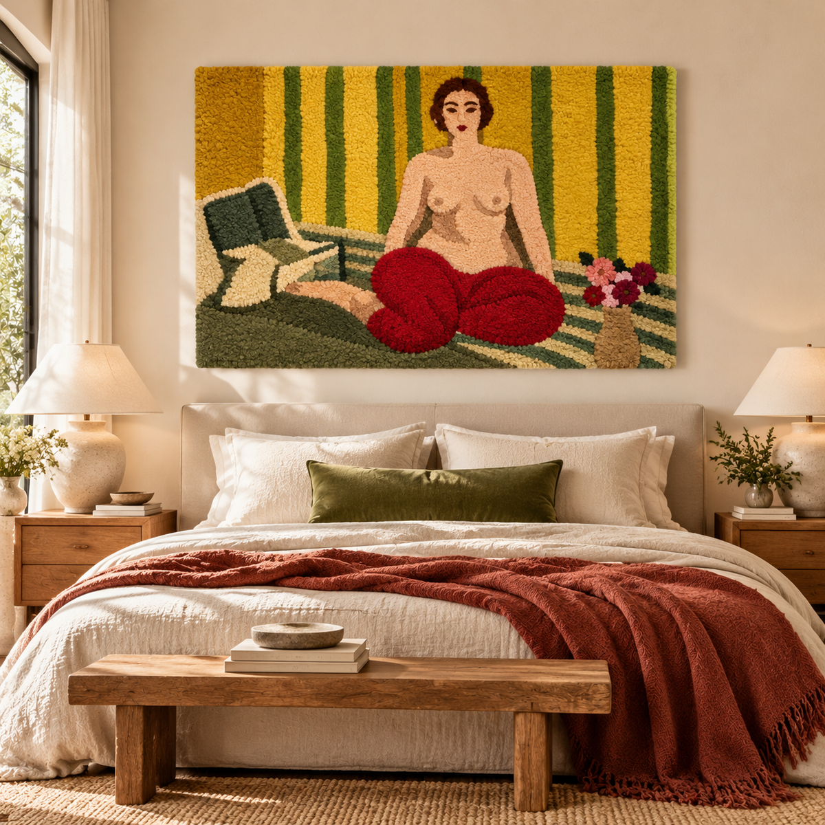 Odalisque in Red Pants after Henri Matisse — room setting