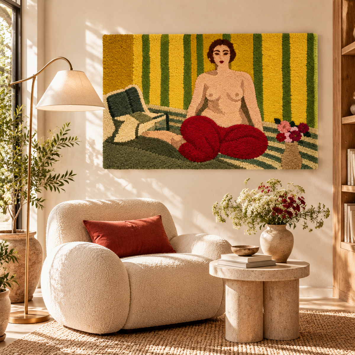 Odalisque in Red Pants after Henri Matisse — room setting