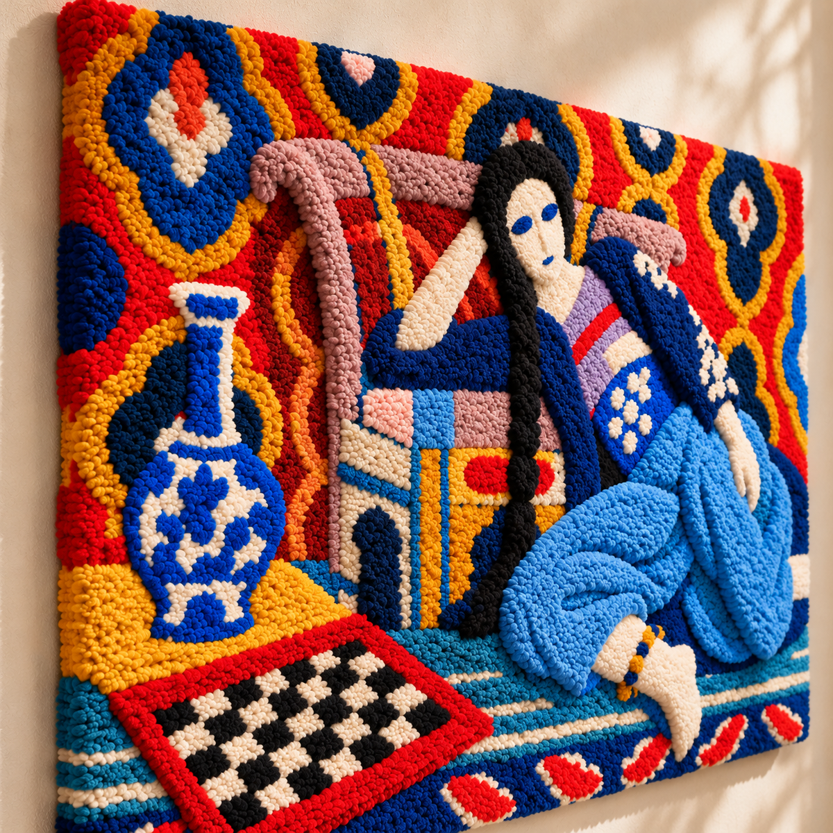Odalisque with a Turkish Chair after Henri Matisse — angled relief view