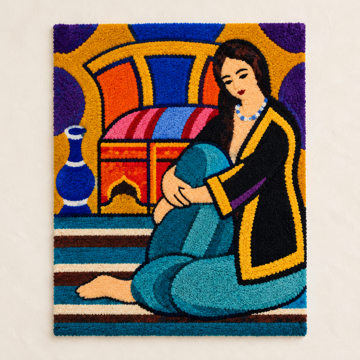 Oriental Woman Seated on Floor after Henri Matisse — front product view [product-light]