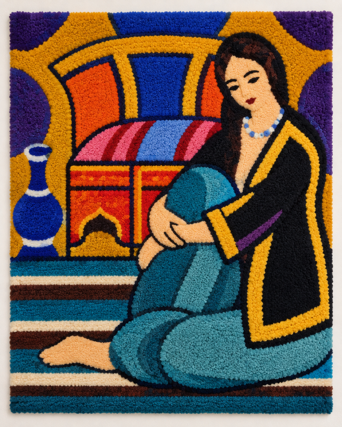 Oriental Woman Seated on Floor after Henri Matisse — additional product view