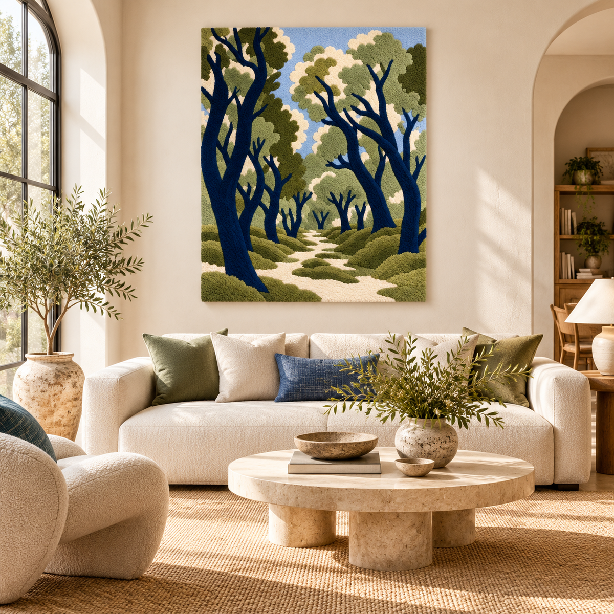 Path of Olive Trees (Allée d'oliviers) after Henri Matisse — front-facing room scene [room-front]