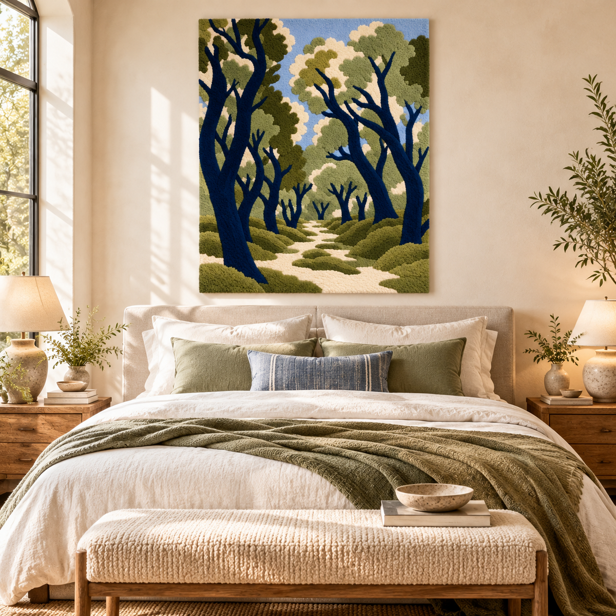 Path of Olive Trees (Allée d'oliviers) after Henri Matisse — room setting
