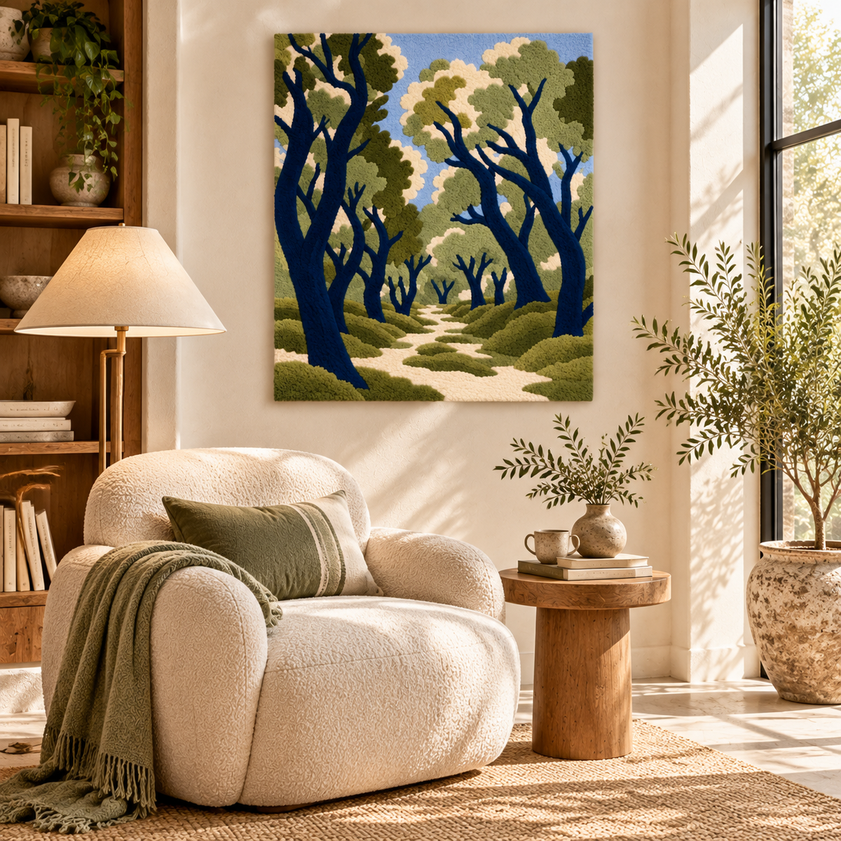 Path of Olive Trees (Allée d'oliviers) after Henri Matisse — room setting