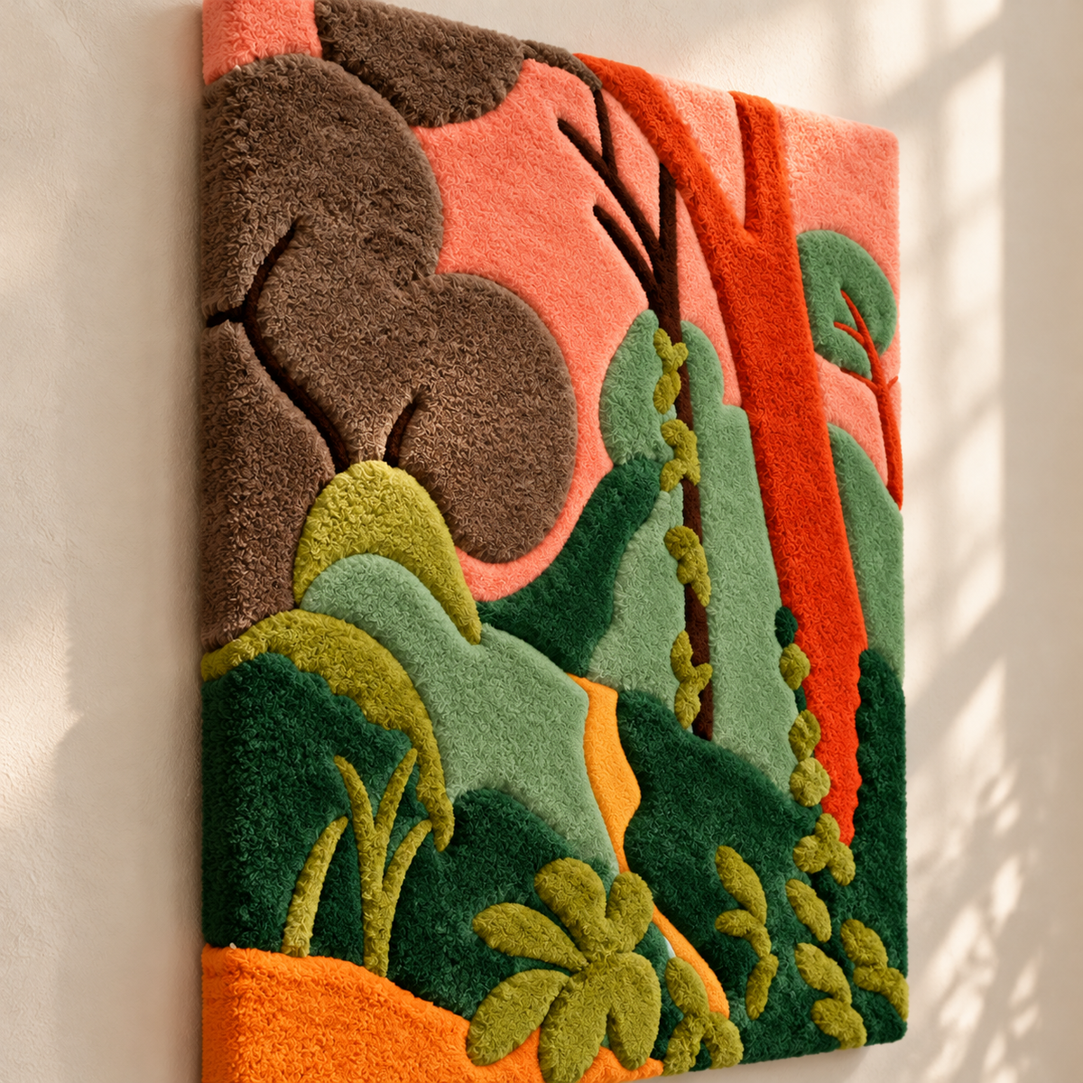 Periwinkles (Moroccan Garden) — Version 01 after Henri Matisse — angled relief view