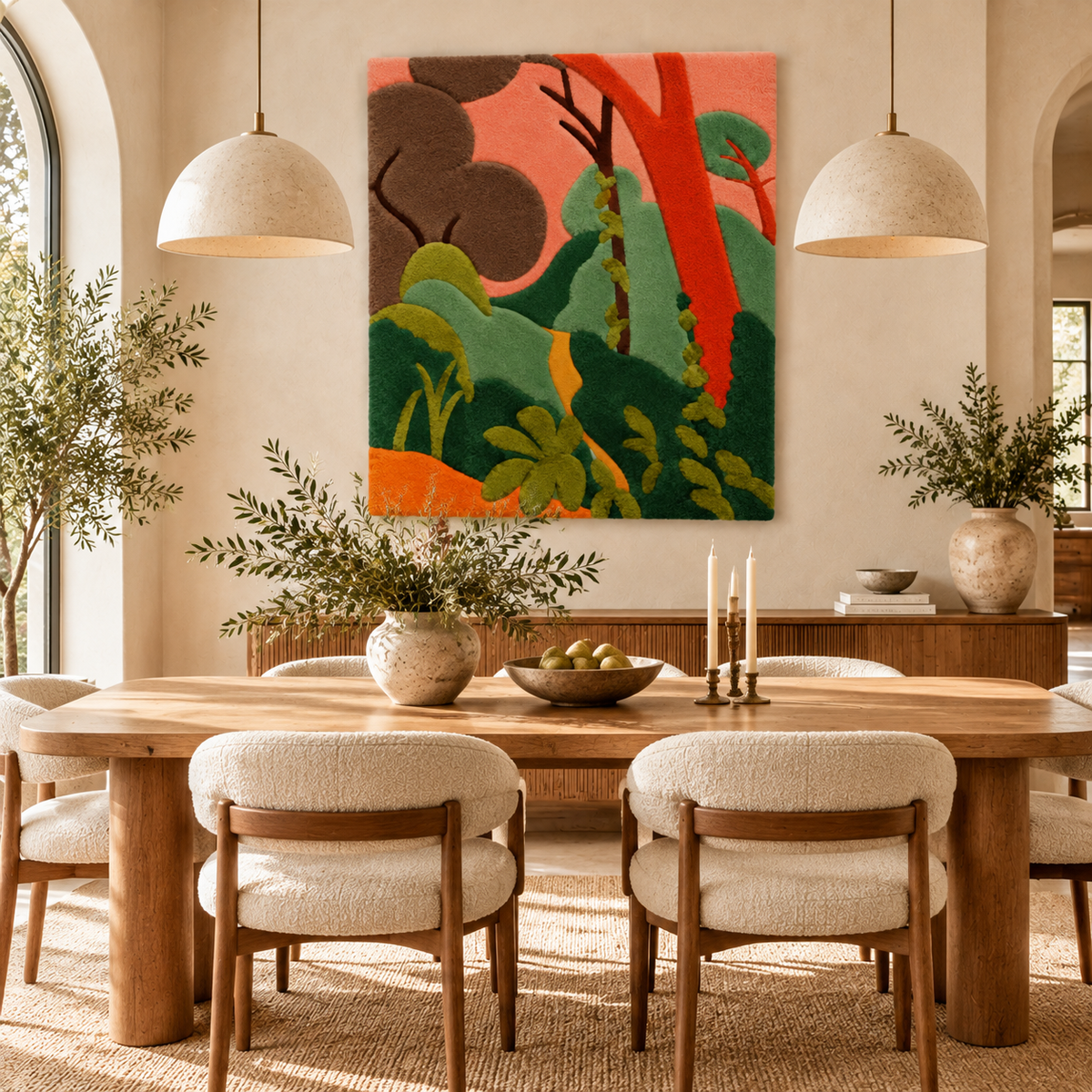 Periwinkles (Moroccan Garden) — Version 01 after Henri Matisse — room setting