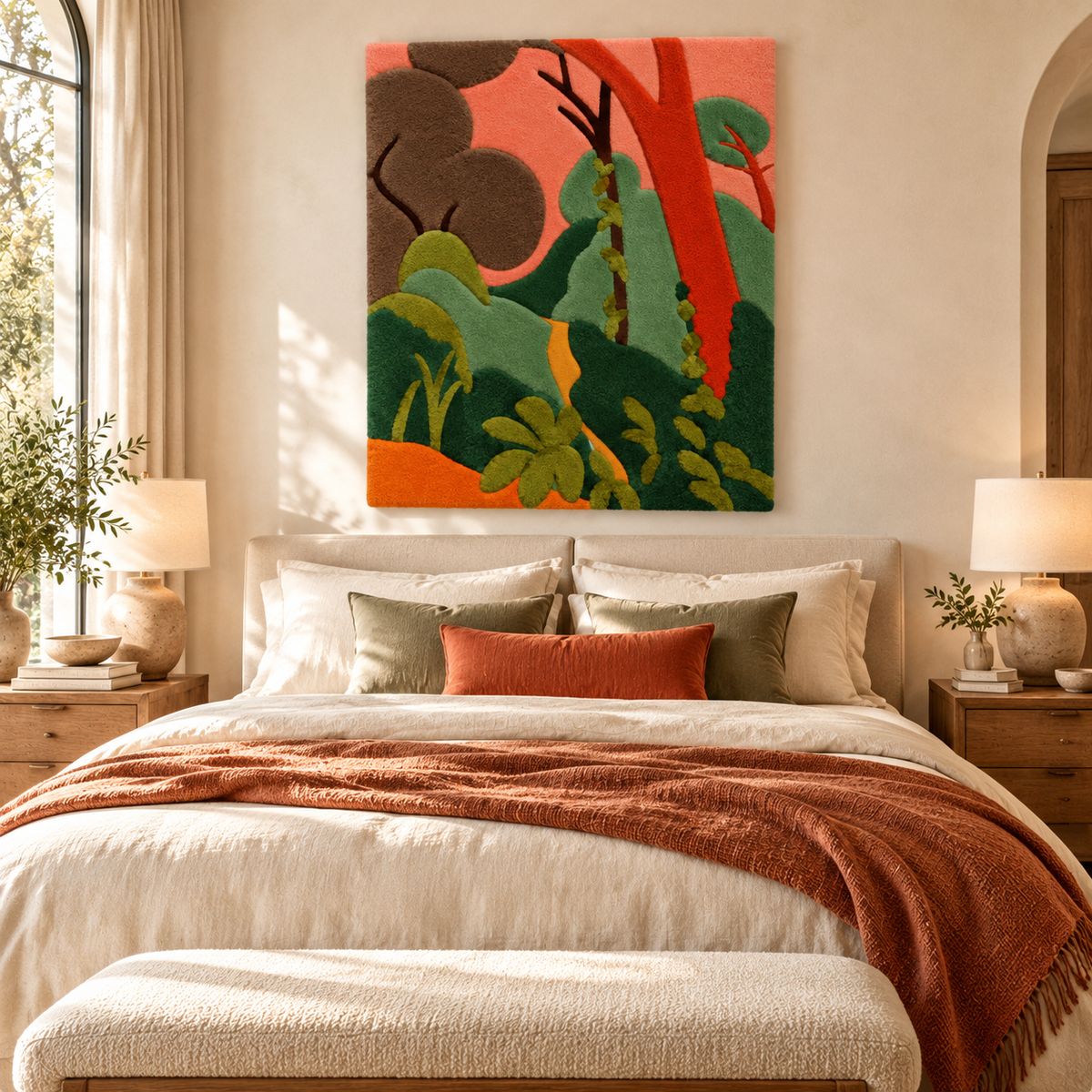 Periwinkles (Moroccan Garden) — Version 01 after Henri Matisse — room setting