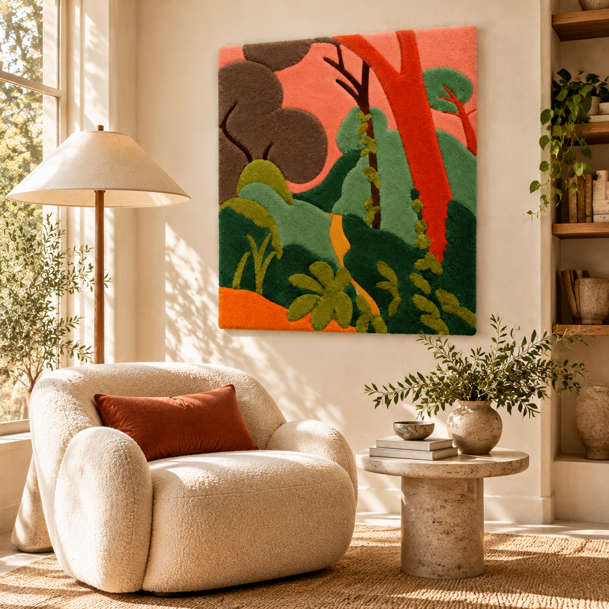 Periwinkles (Moroccan Garden) — Version 01 after Henri Matisse — room setting