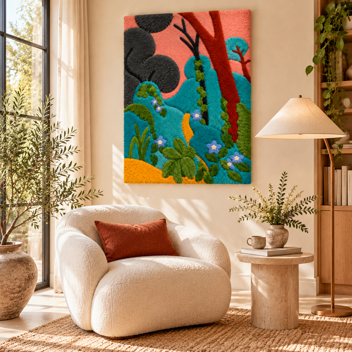 Periwinkles (Moroccan Garden) — Version 02 after Henri Matisse — room setting