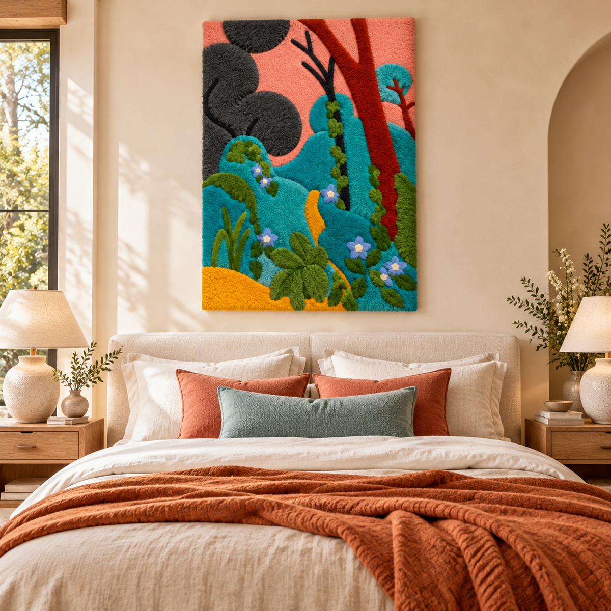 Periwinkles (Moroccan Garden) — Version 02 after Henri Matisse — room setting