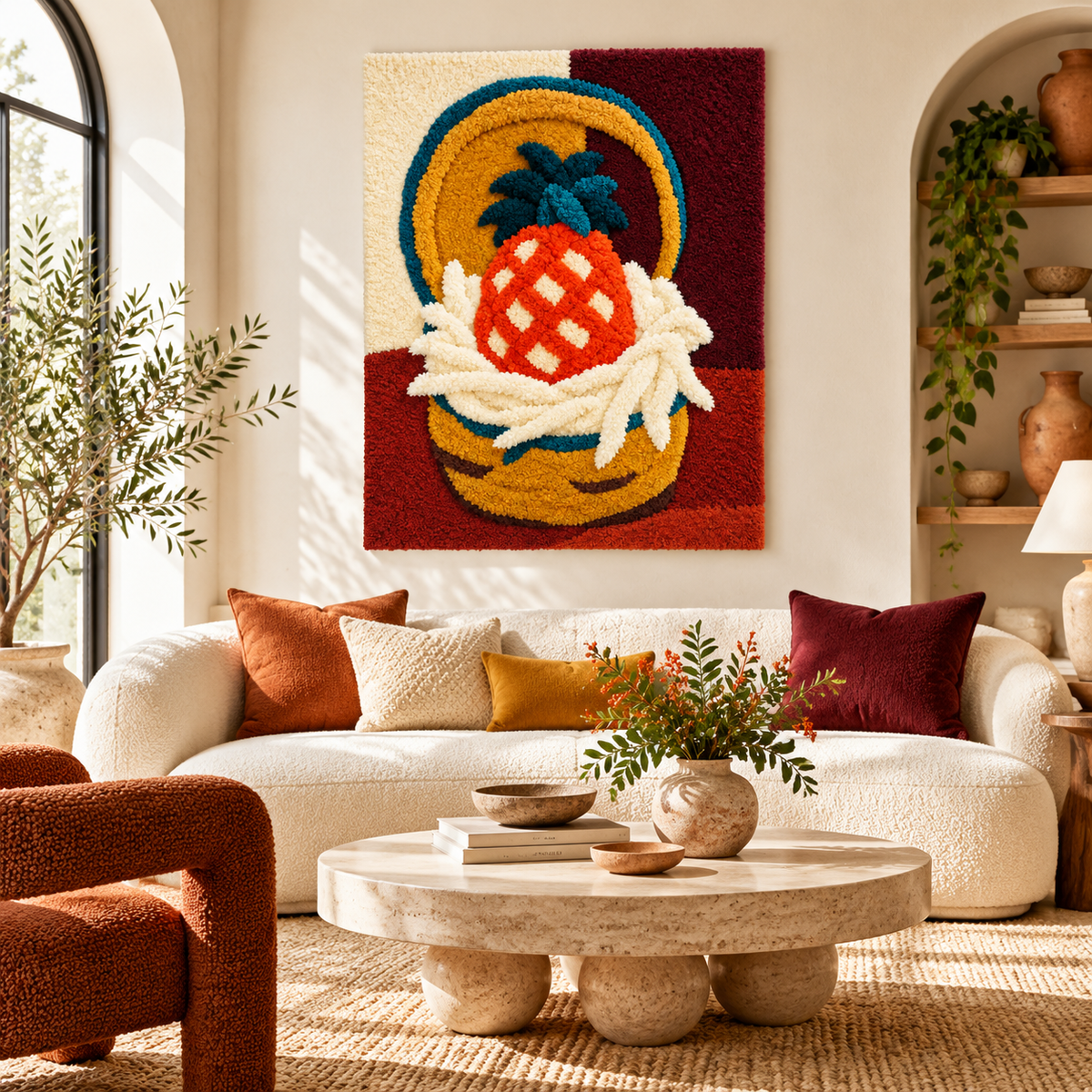 Pineapples in a Basket — Version 02 after Henri Matisse — front-facing room scene [room-front]