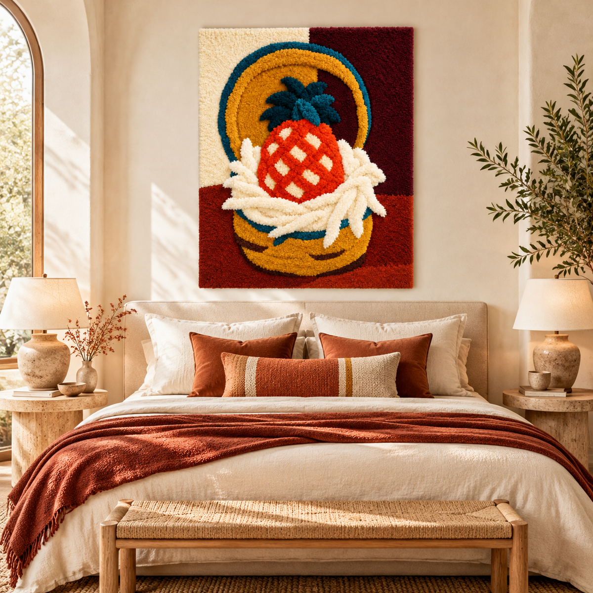 Pineapples in a Basket — Version 02 after Henri Matisse — room setting