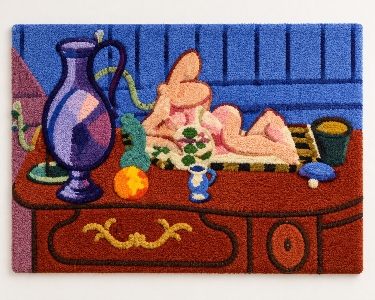 Pink Statuette and Jug on a Red Chest of Drawers after Henri Matisse — additional product view