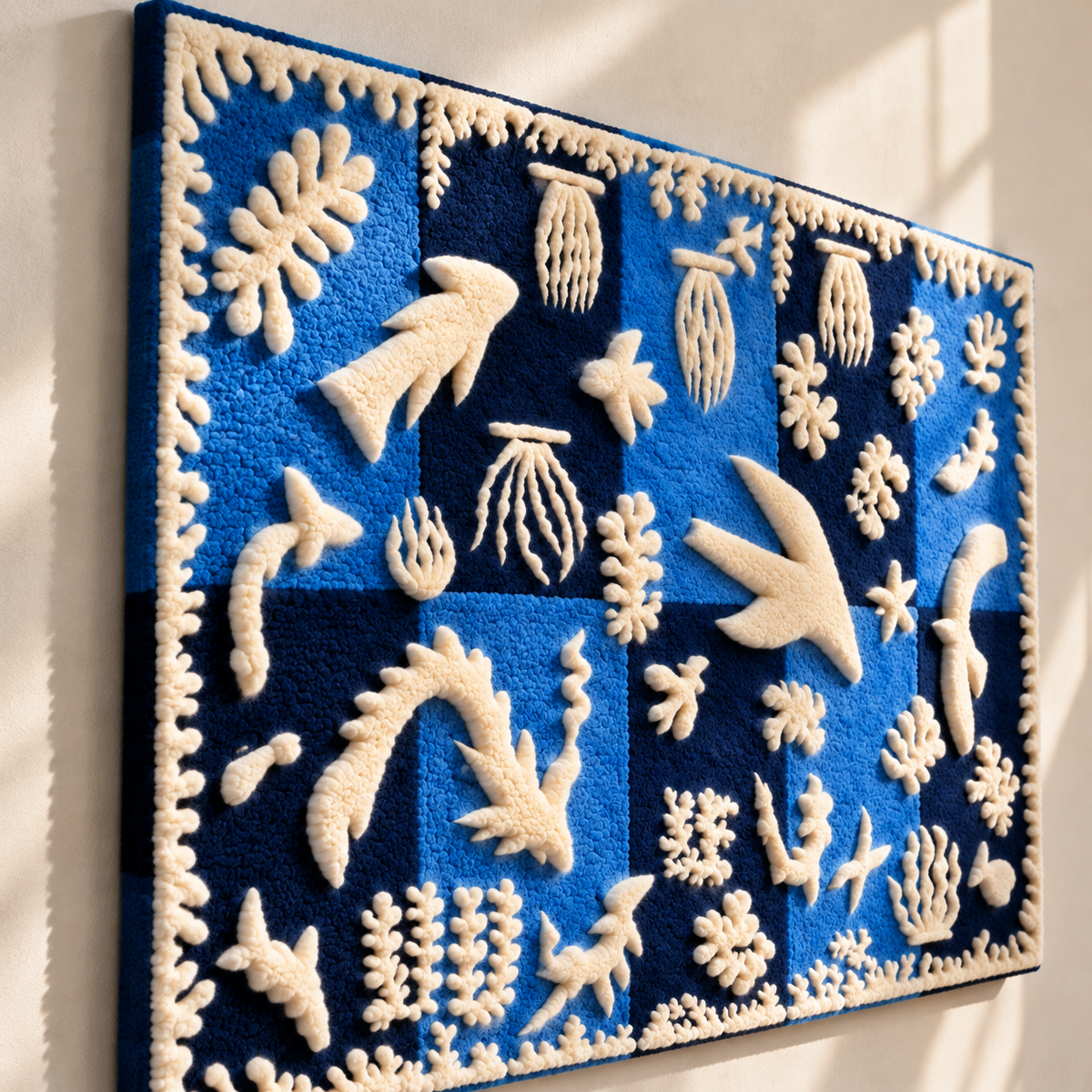 Polynesia, the Sea after Henri Matisse — angled relief view