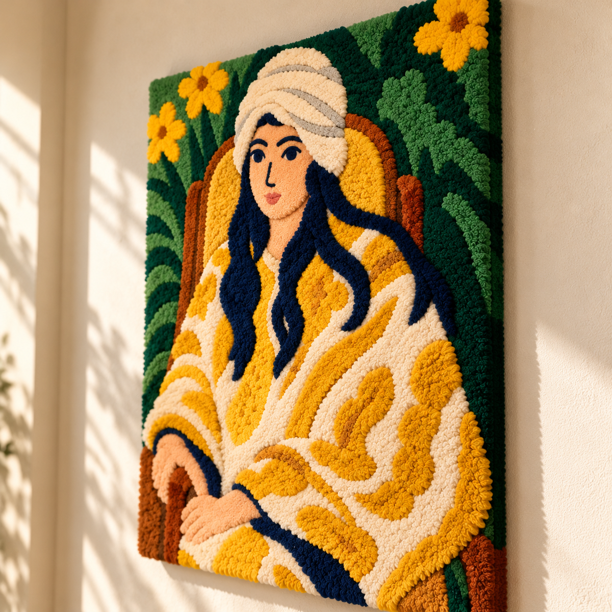 Portrait of Lorette in a Turban after Henri Matisse — angled relief view