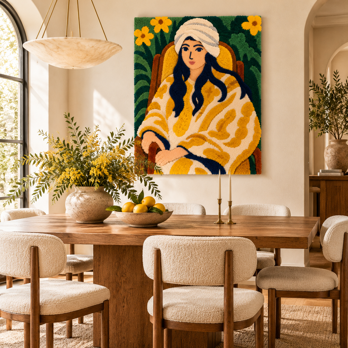 Portrait of Lorette in a Turban after Henri Matisse — room setting