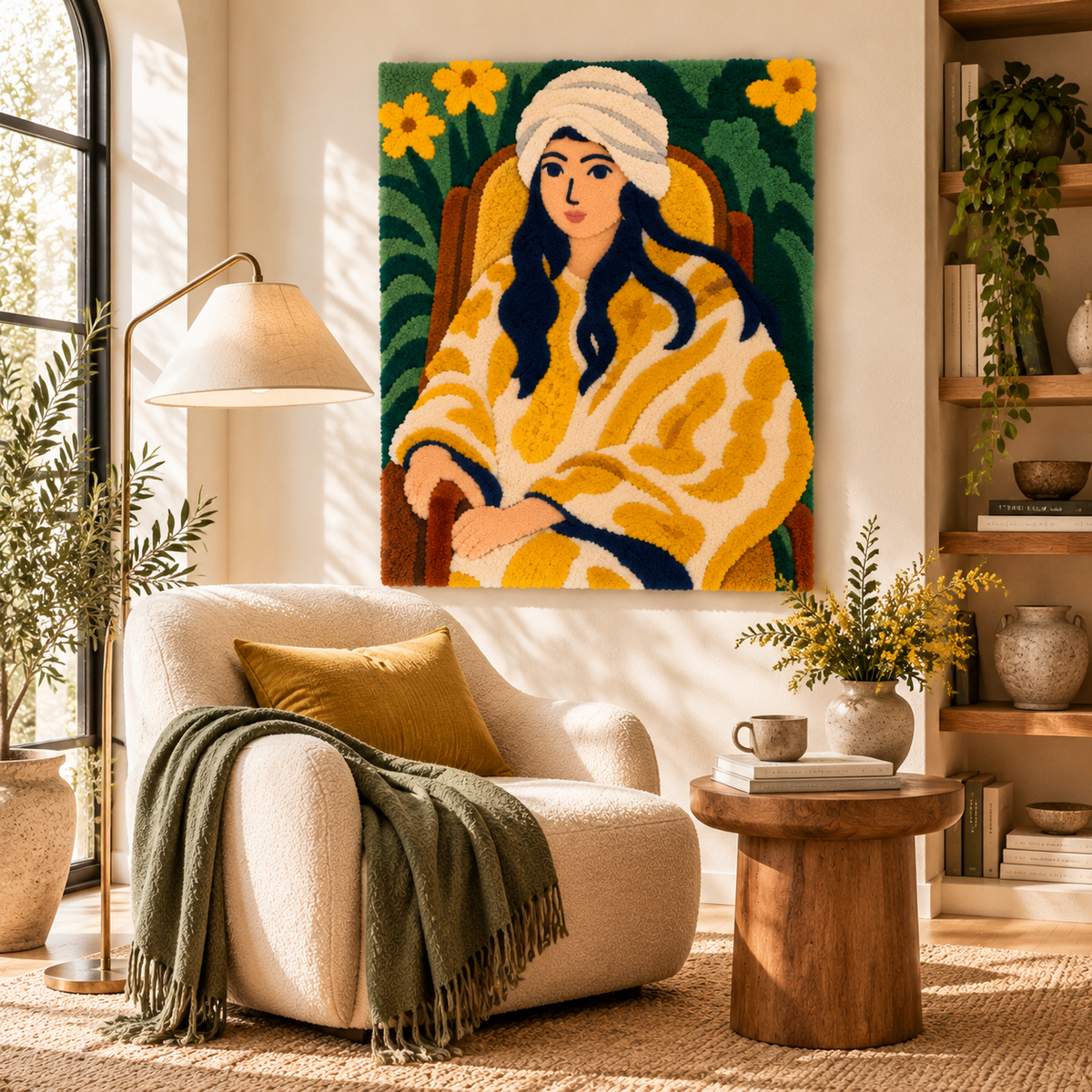 Portrait of Lorette in a Turban after Henri Matisse — room setting