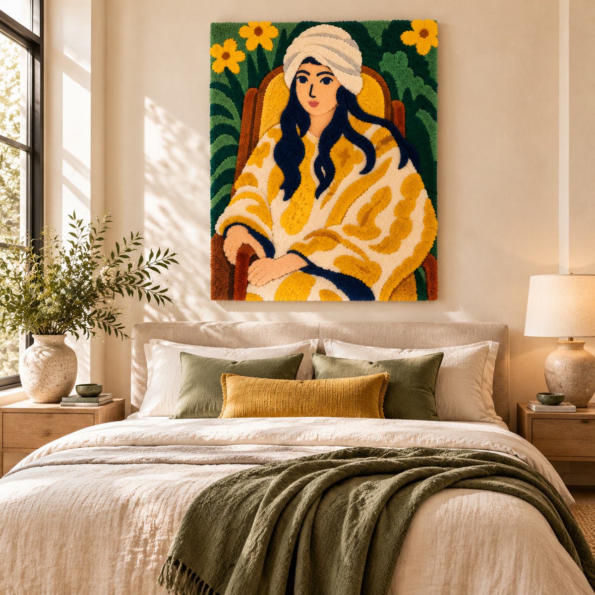 Portrait of Lorette in a Turban after Henri Matisse — room setting