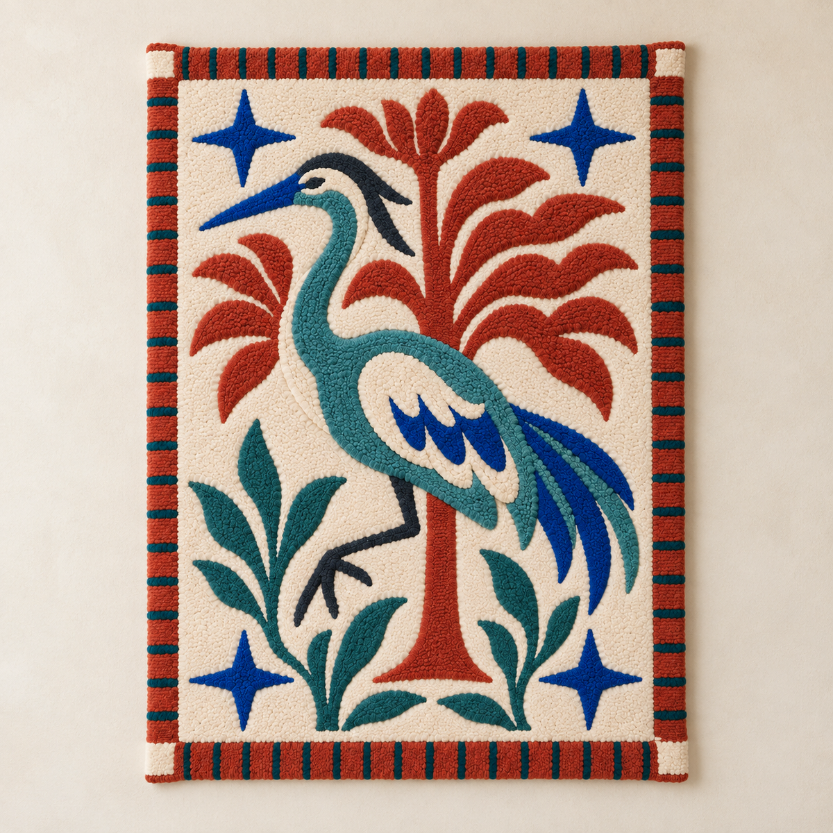 Heron and Rust Fronds — front product view [product-light]