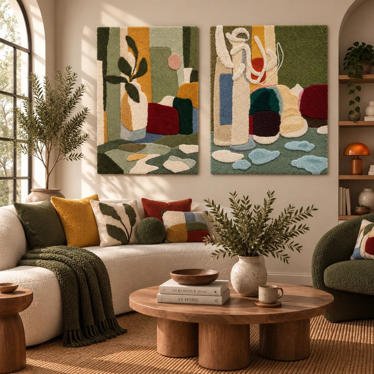 Olive Branch Studio × Olive Studio Vessels paired wool wall art in a styled room — Olive Studio Vessels