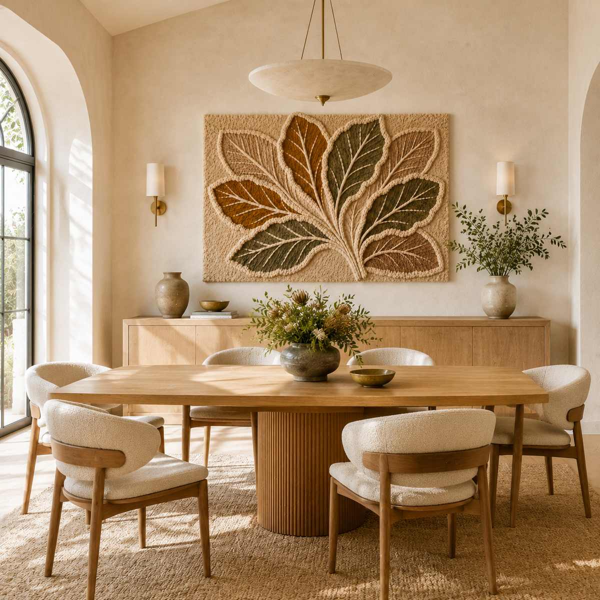 Hewn Earth Sage Leaf Study wall art, botanical print featuring detailed sage leaves on a neutral background.