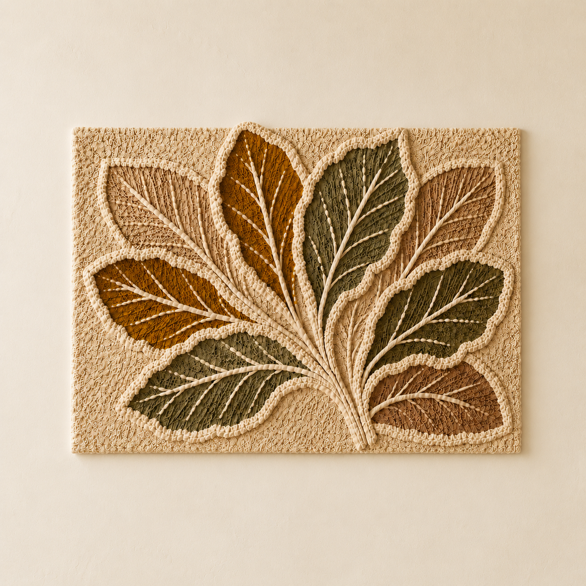 Hewn Earth Sage Leaf Study wall art featuring detailed watercolor illustration of sage leaves on a neutral background