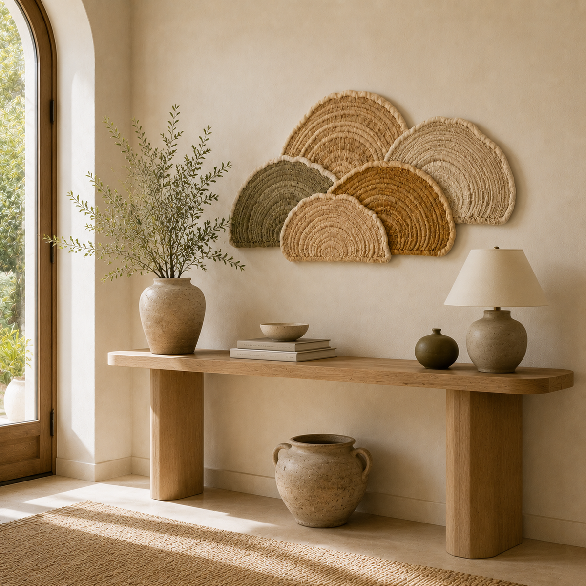 Hewn Earth Sandstone Arches wall art, natural stone-inspired design featuring layered sandstone formations, suitable for home decor.