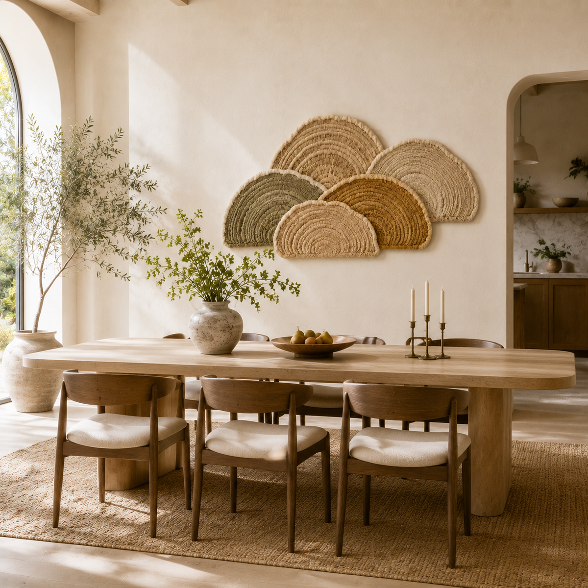 Hewn Earth Sandstone Arches wall art, natural-toned print showcasing layered sandstone formations for home decor.