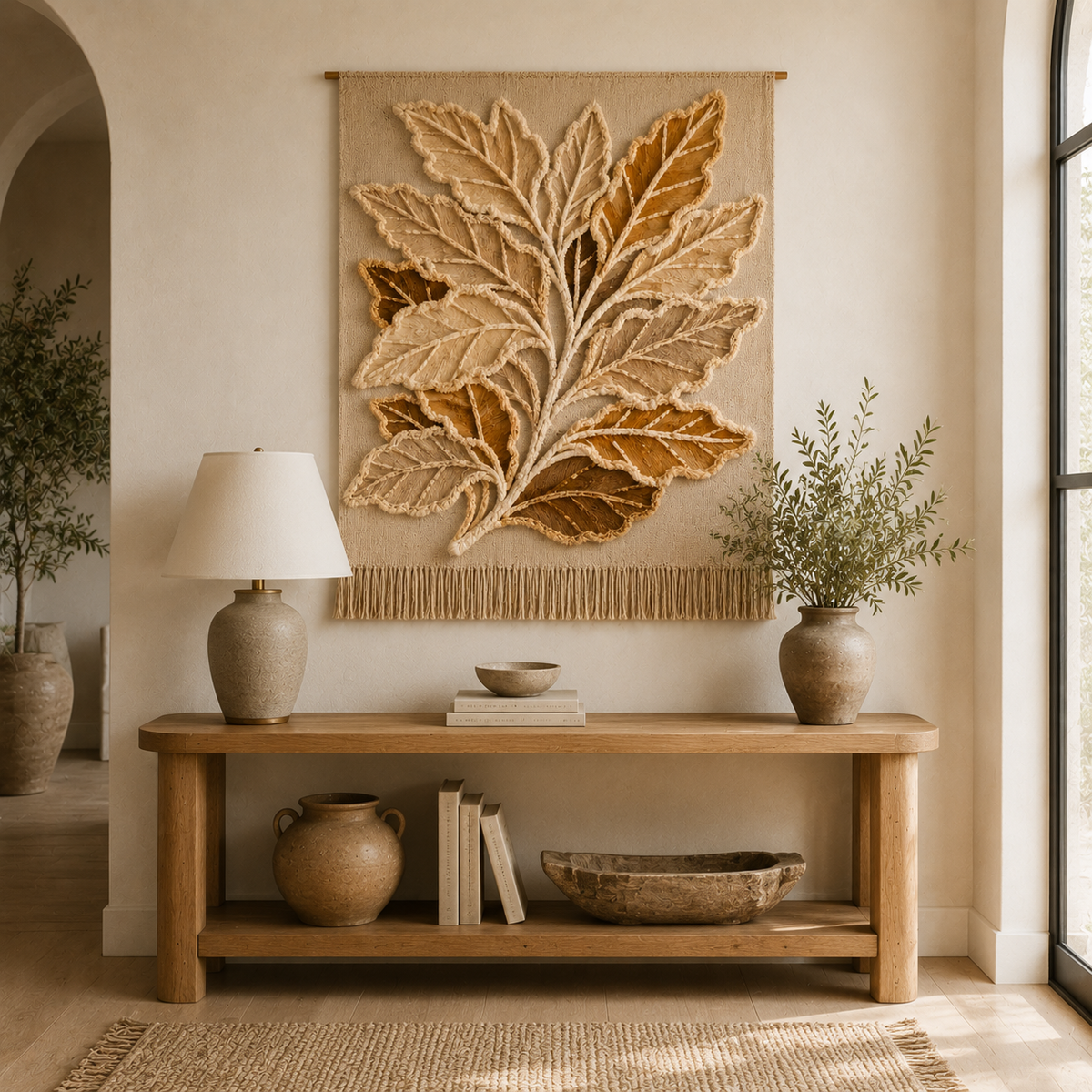 Sepia-toned wall art featuring a branch design by Hewn Earth, perfect for adding natural decor to interior spaces.