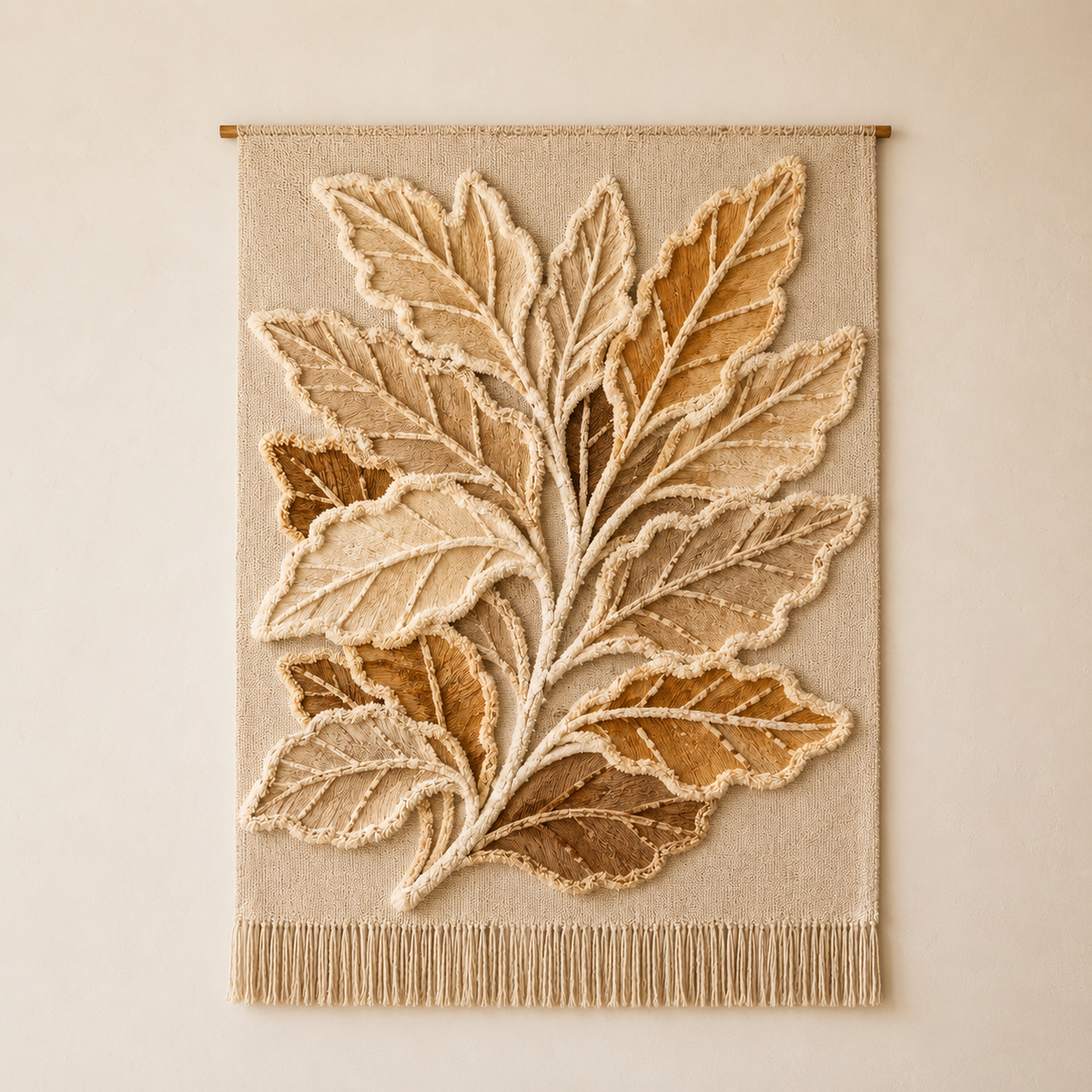 Sepia-colored wall art featuring a branch design by Hewn Earth, showcasing natural, earthy tones and organic botanical imagery.
