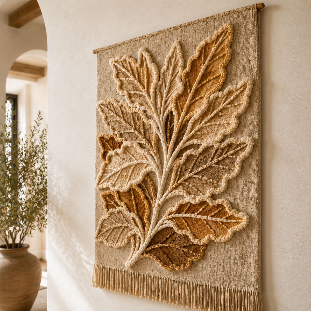 Sepia-toned Hewn Earth wall art featuring a branch design, perfect for natural, rustic home decor.