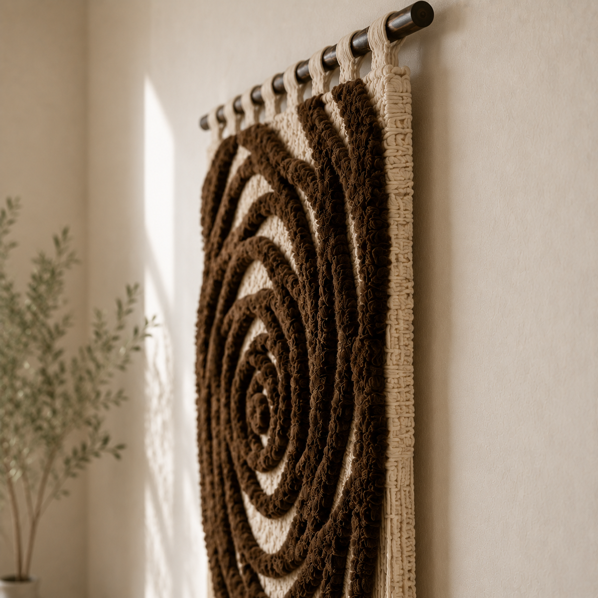 Hewn Earth Quiet Relief wall art featuring abstract earthy tones and textured design for modern home decor.
