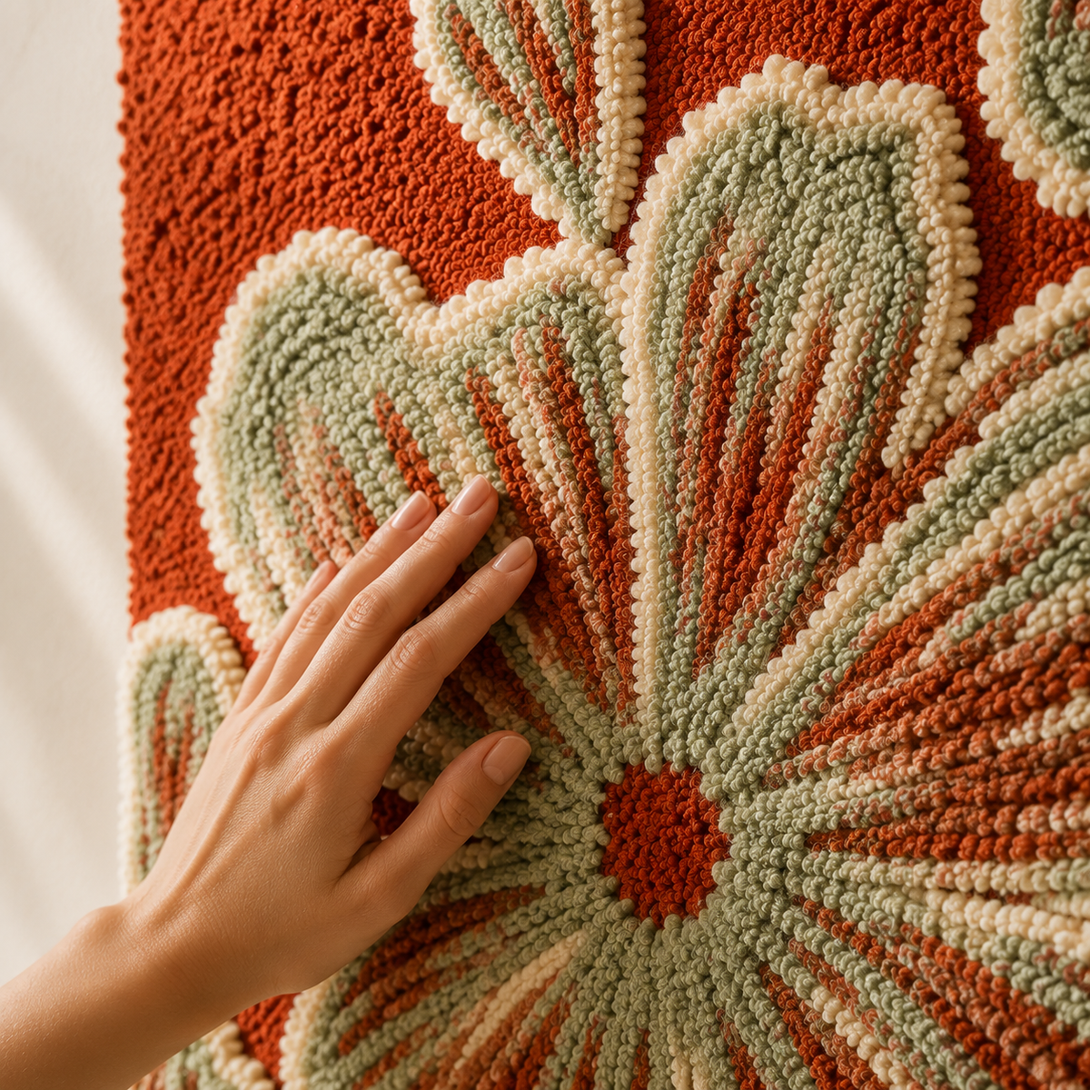 Sage Cosmos wall art by Hewn Earth featuring a cosmic-inspired design with sage green and neutral tones on a flat surface.