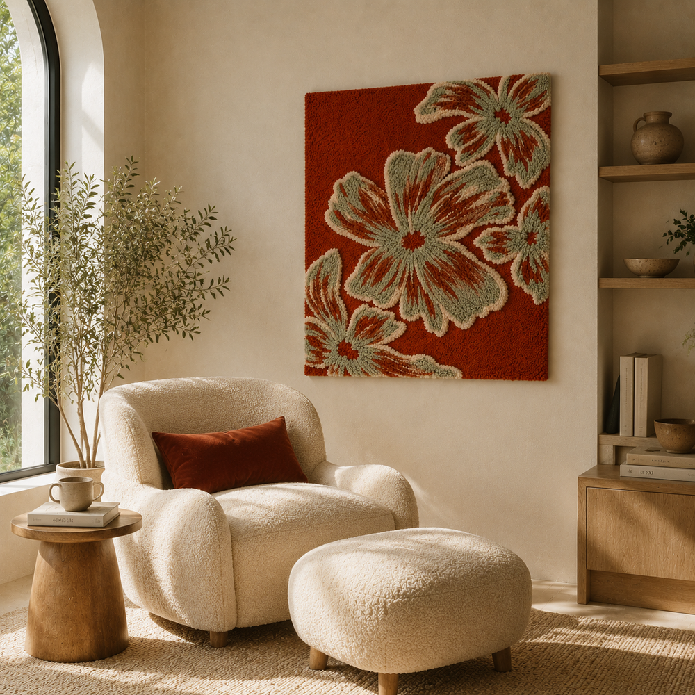 Sage Cosmos wall art by Hewn Earth featuring a celestial design with intricate patterns on a canvas.