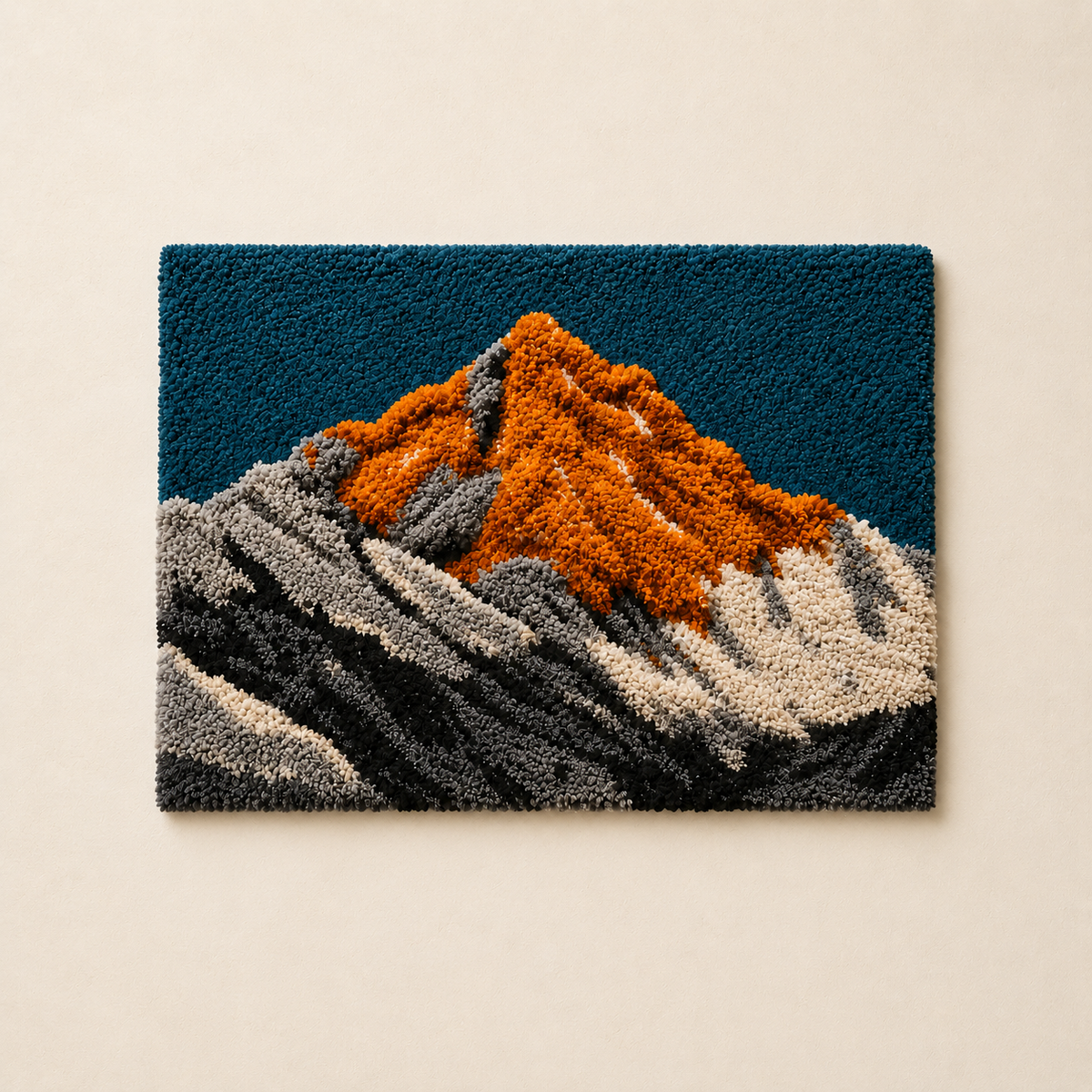 Hewn Earth Mountain Peak wall art print featuring a detailed mountain landscape in earthy tones.