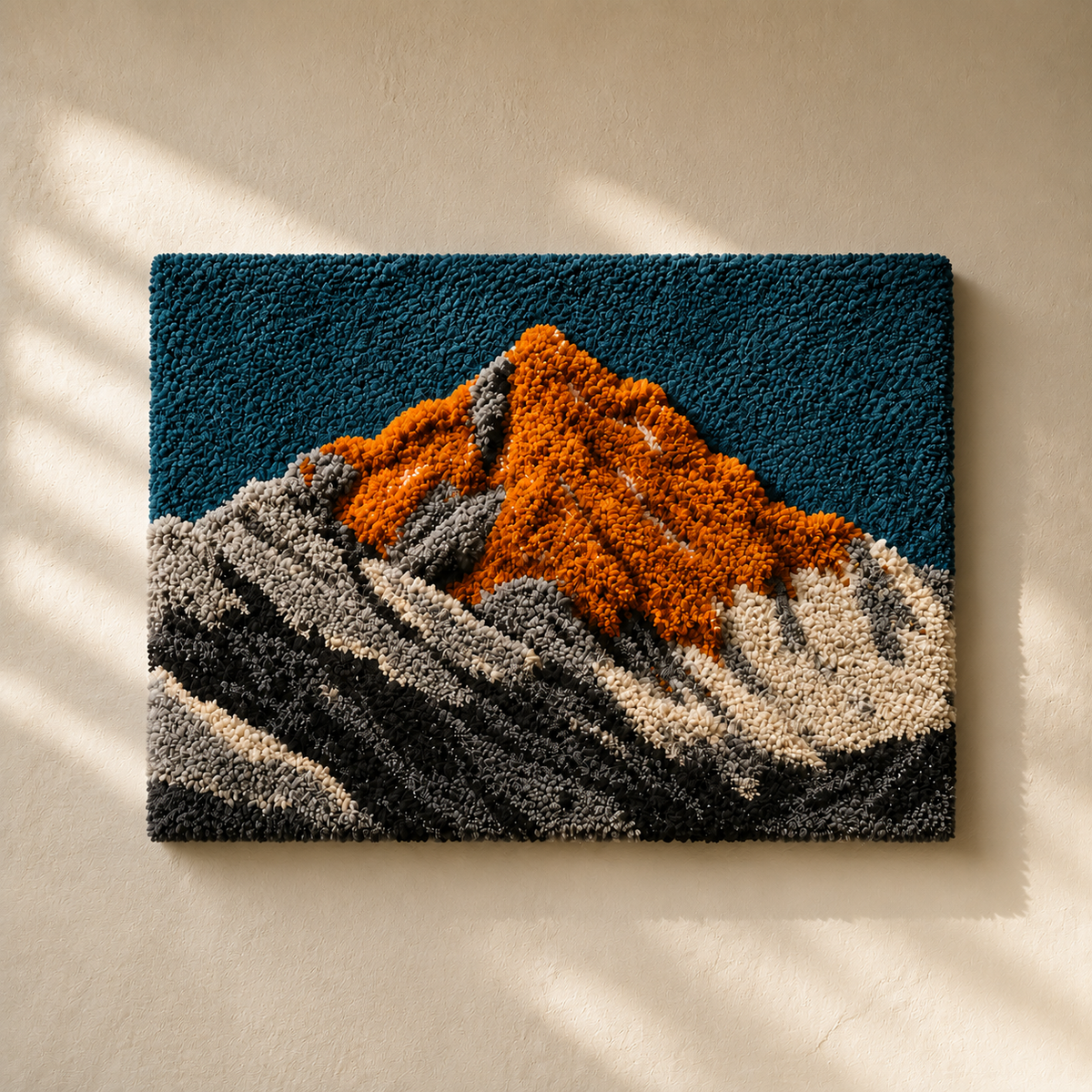 Hewn Earth Mountain Peak wall art, framed landscape print featuring a scenic mountain scene with natural tones and detailed textures.