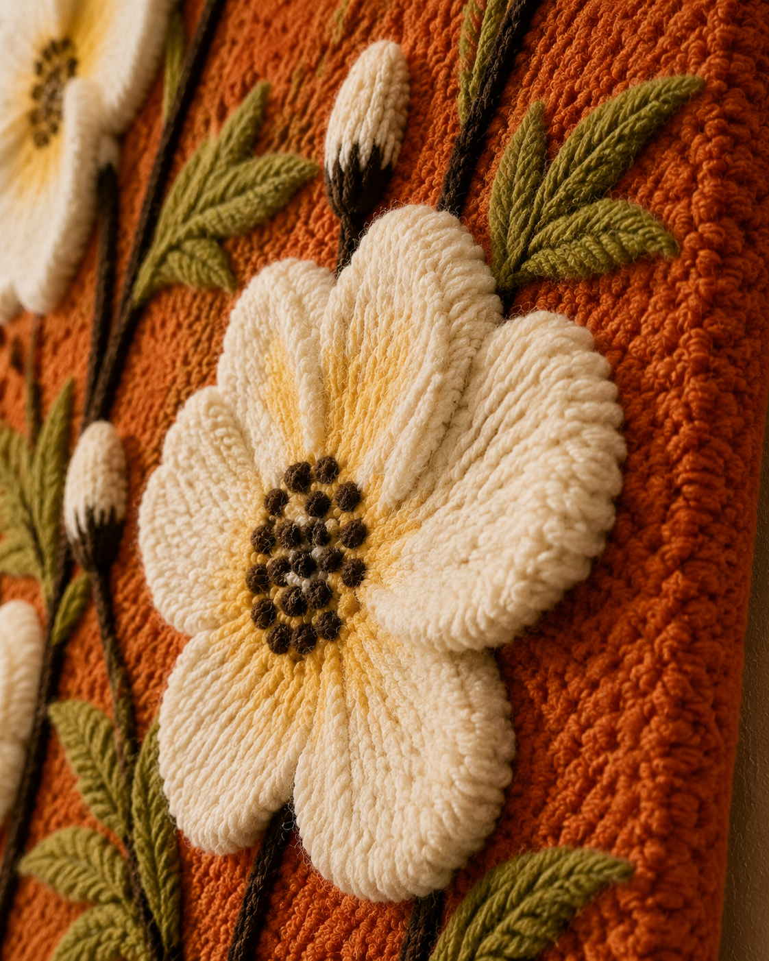 Cream Buttercups wall art by Hewn Earth featuring a vibrant floral design on a neutral background.
