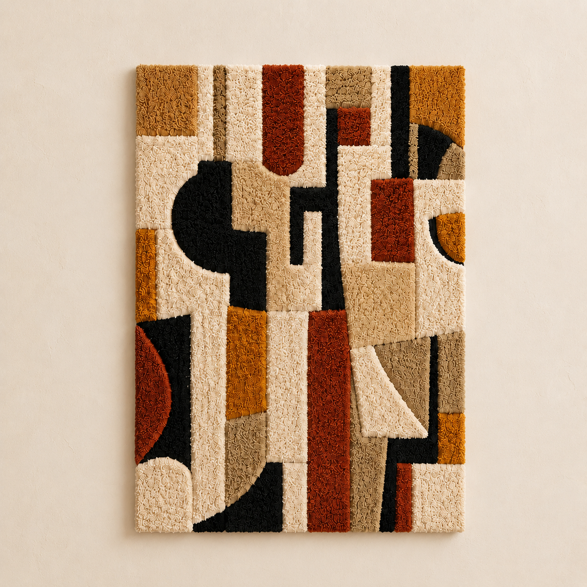 Modernist Grid wall art by Hewn Earth featuring a geometric abstract design on a neutral background.