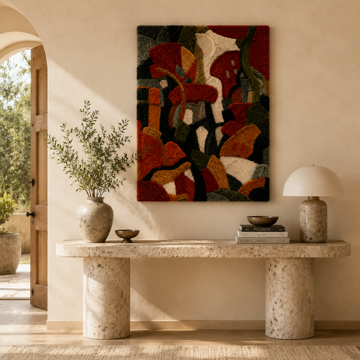 Autumn Canopy wall art by Hewn Earth featuring warm fall foliage and vibrant colors, suitable for home decor.