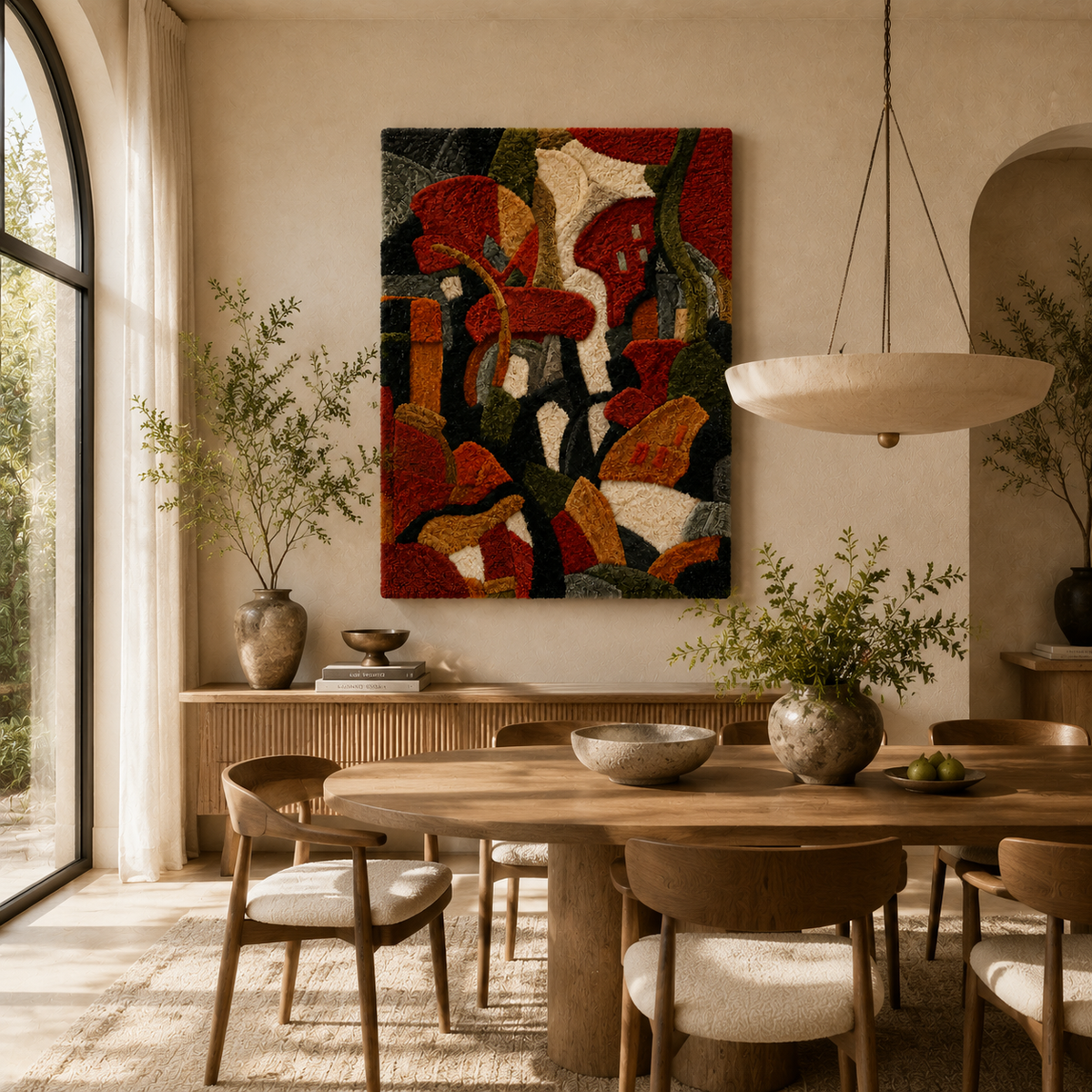 Autumn Canopy wall art by Hewn Earth featuring warm fall colors and a natural forest canopy scene.