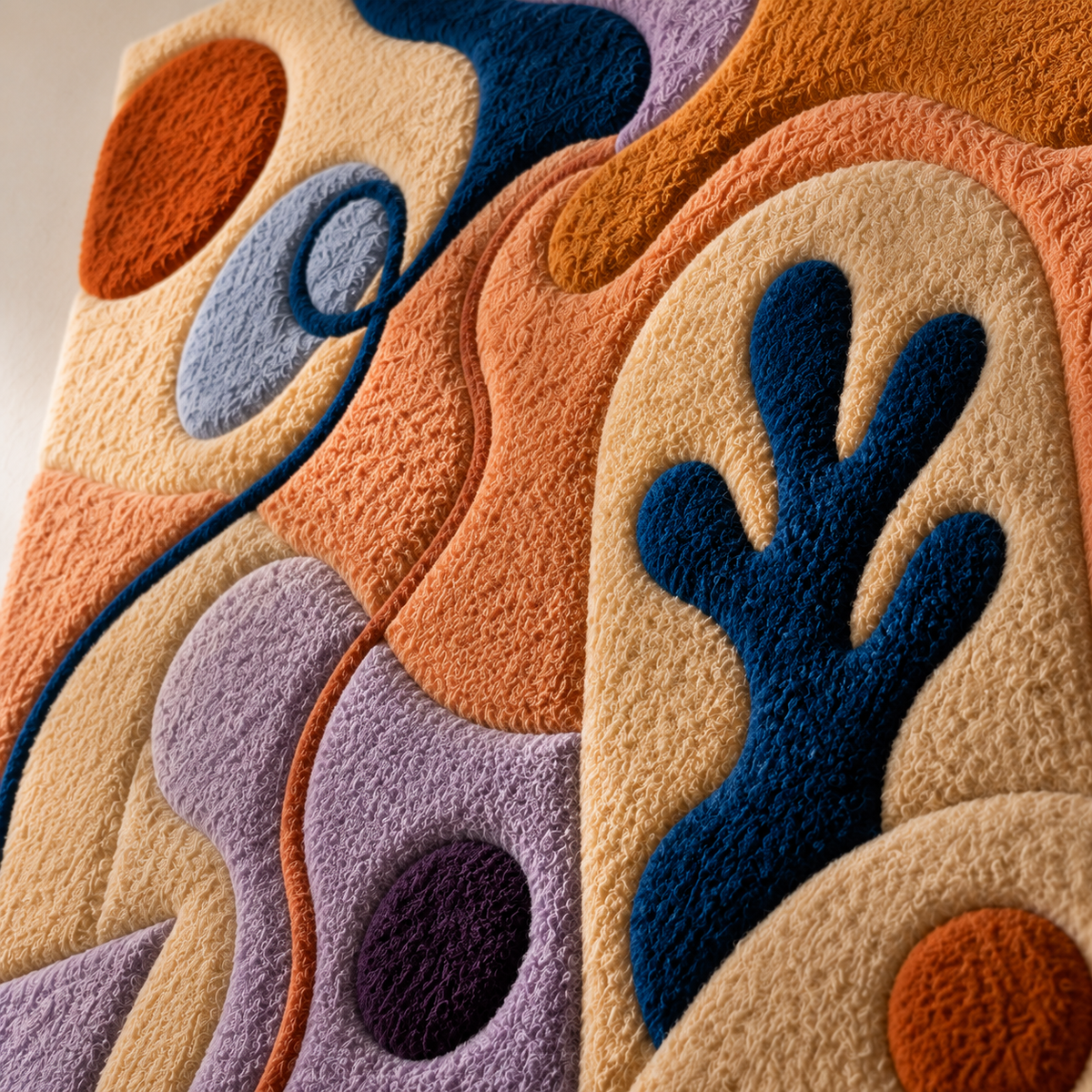 Hewn Earth Lavender Grove wall art featuring a serene lavender field landscape in a natural, artistic style.